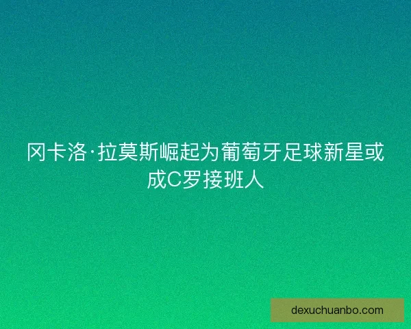 冈卡洛·拉莫斯崛起为葡萄牙足球新星或成C罗接班人